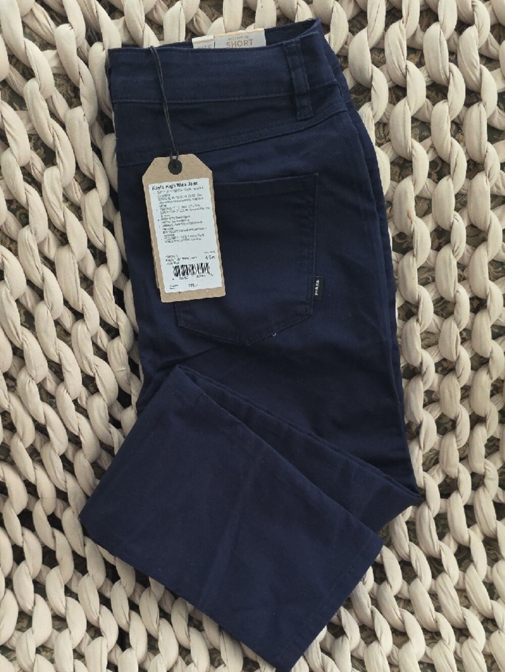 prAna Women's Sz 4/27, Short Inseam30: Cotton Stretch Pants - Navy